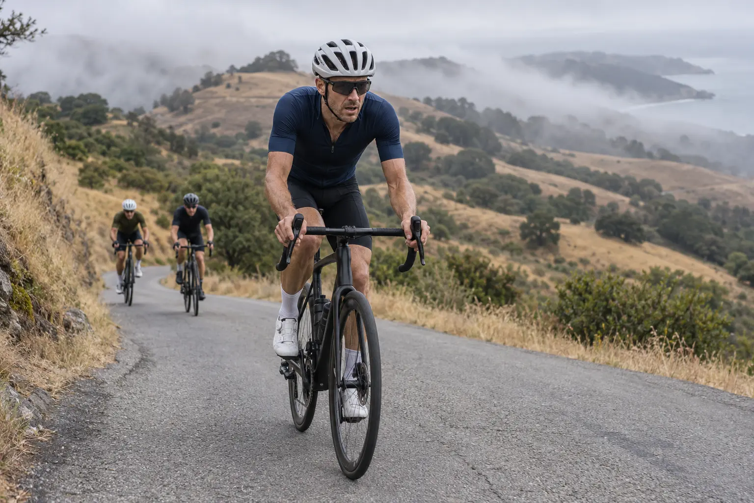 Focused road training on foggy coastal hills